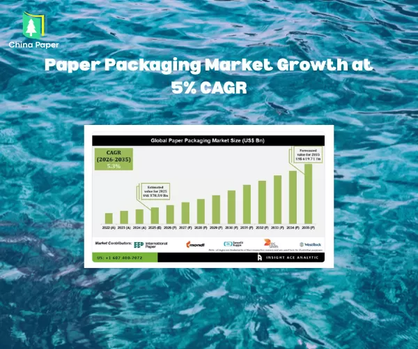 Crecimiento del mercado de embalaje de papel a una CAGR del 5%
